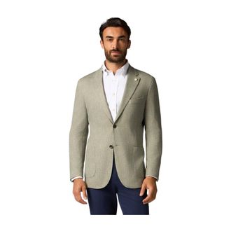Brooks Brothers Jassen, Heren, Groen, L, Katoen, Katoenen Jersey Blazer
