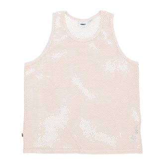 Obey Mesh Tank Top Unbleached Cotton