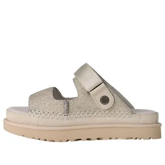 UGG (WMNS) UGG Goldenstar Crackle Glide Sandals Crackle White 1177852-CRCK