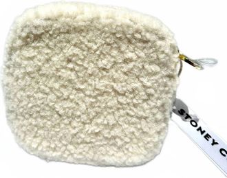 Stoney Clover Lane Cozy Mini Sherpa Pouch In Marshmallow