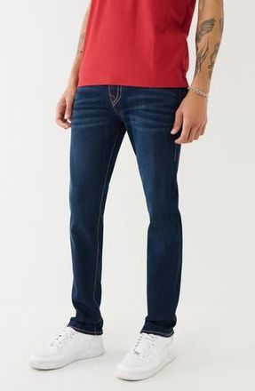 True Religion Rocco Big T Flap Skinny Jeans in Dark Midnight Wash at Nordstrom Rack, Size 33