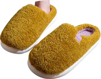 Generic Slippers for Women House Shoes Memory Foam Fuzzy Slipper Womens Slip On Bedroom Shoes Indoor Outdoor Plush Lined Winter Warm Platform Soft Anti-Slip F