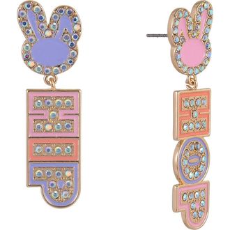 Hallmark Easter Hip Hop Bunny Earrings in Pink at Nordstrom