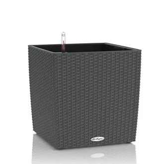 Lechuza Jardiniere - Cube Cottage 40 - Kit Complet - Granit - 31 L - Lechuza
