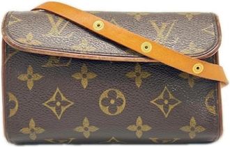 Louis Vuitton Tweedehands Canvas Louis Vuitton tassen - Dames - Vintage Heuptassen - Bruin - ONE Size - Vintage