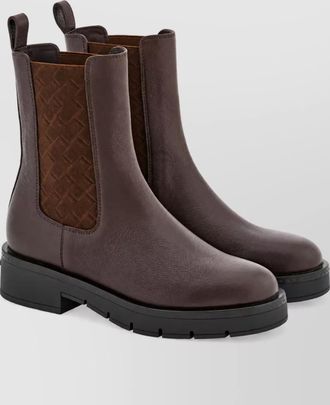 Ferragamo leather mohave ankle boots
