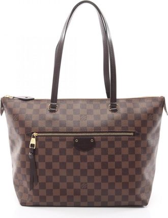 Louis Vuitton Damier Brown Ebene Coated Canvas Handbag Tote Bag (Pre-Owned)