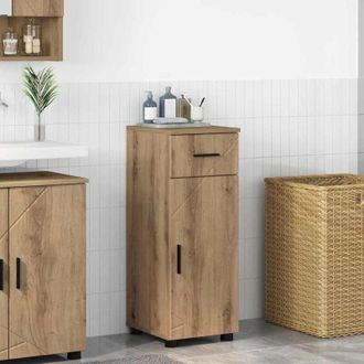 vidaXL Bathroom Cabinet with Drawer Artisan Oak 30 x 35 x 80 cm vidaXL