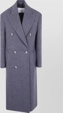 Ami virgin wool long double-breasted coat