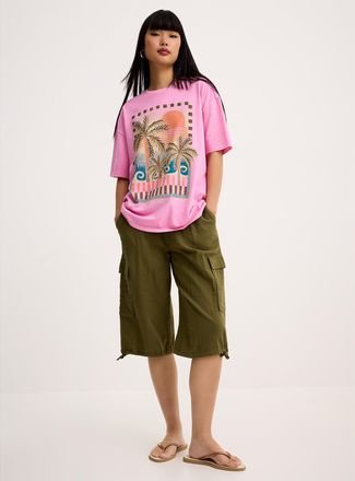 Billabong Womens Feel The Heat pink T-shirt