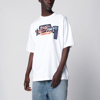 Balenciaga T-shirt Bumper Stickers in cotone bianca