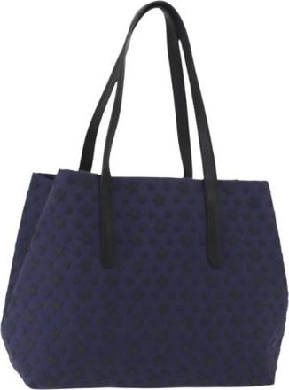 Jimmy Choo London Pre-owned Canvas Tote Bag - Dames - Vintage Shopper - Blauw - ONE Size - Vintage