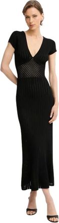 Guess Kleedjes, Dames, Zwart, S, Nylon, Rosalyn Jurk