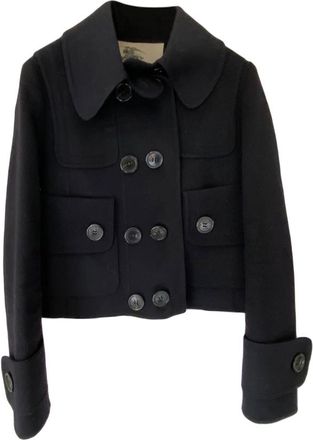 Burberry Black Wool Jacket Size S