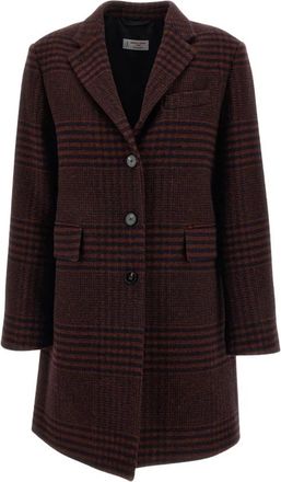 Alberto Biani Single-Breasted Coat - Dames - Mantel - Veelkleurig - M - Wol - Jassen