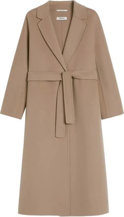 Max Mara Cappotto in lana con cintura - Toni neutri