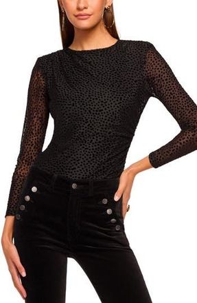 Ramy Brook Larry Polka Dot Long Sleeve Top in Black Dot at Nordstrom Rack, Size X-Small