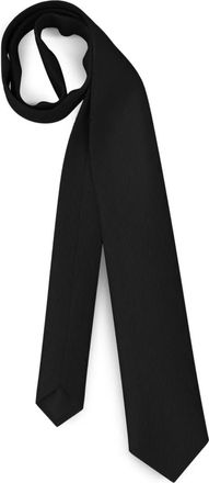 BOSS textured cotton-silk-blend tie - men - Cotton/Silk - One Size - Black