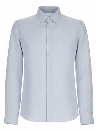120% Lino Linen Traditional Collar Relaxed Shirt