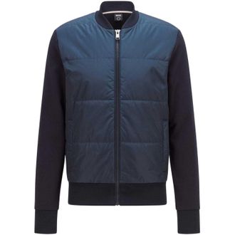 HUGO BOSS Heren Skiles Gewatteerde Hybrid Jas (Marineblauw)