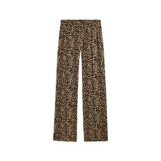 Freddy Pantaloni wide leg in viscosa fantasia animalier