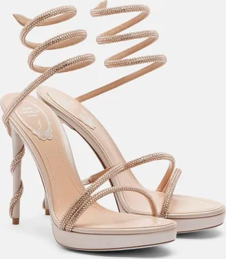 Rene Caovilla Margot embellished platform sandals