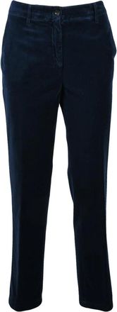 Aspesi Chino broeken - Dames - Chinos - Blauw - M - Katoen - Broeken