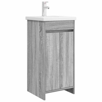 vidaXL Vanidad De Ba&ntilde;o Con Lavabo Sonoma Gris 42 X 40 X 84,5 Cm Vidaxl