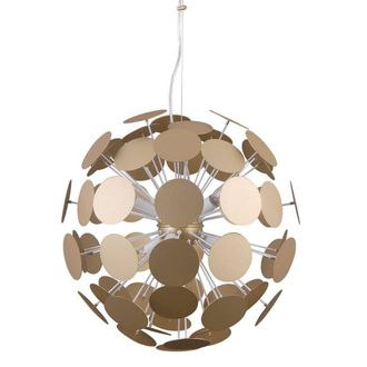 Netlighting Modern Hanging Pendant White Golden 6 Light E14 in Gold
