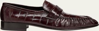 The Row Soft Leather Flat Loafers