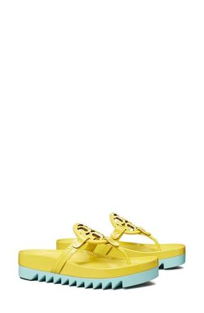 Tory Burch Miller Cloud Lug Sandal in Zesty Lime /Sea Bubble at Nordstrom, Size 5.5