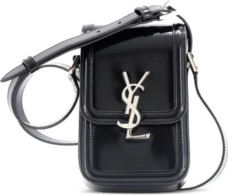 Saint Laurent Solferino Bag gelakte mini crossbodytas - Zwart