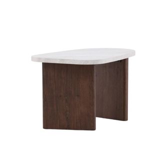 Meubles et Design Beistelltisch Gr&ouml;nvik 70cm, Mokka & Betonoptik