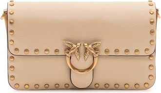 Pinko Beige Love One Baby Crossbody Bag
