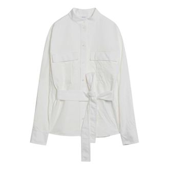 Ferragamo Lange mouwen overhemd - Dames - Blouses & Shirts - Wit - Maat: S