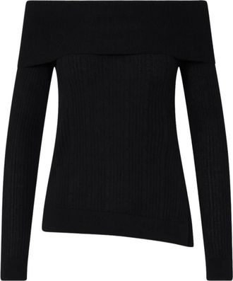 Liu Jo Maglia Chiusa Scollo Schiffer - Dames - Ronde hals truien - Zwart - M - Truien & Vesten