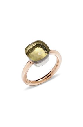 POMELLATO Nudo Lemo Quartz Ring in 18K Rose Gold at Nordstrom, Size 6.75