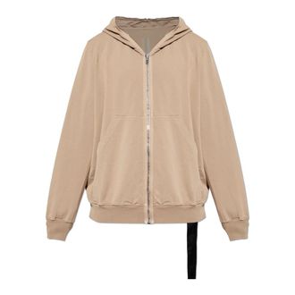 Rick Owens The Hoodie - Heren - Vesten met rits - Beige - XL - Katoen - Hoodies & sweatvesten