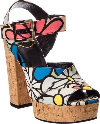 Roger Vivier Canvas Platform Sandal
