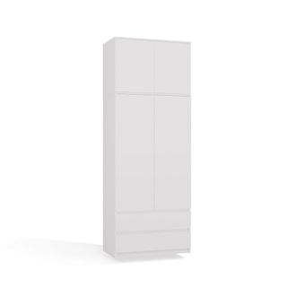 Topeshop Malwa Ss-90 Armario Con M&oacute;dulo Superior, Blanco, Para Vestidor, Dormitorio