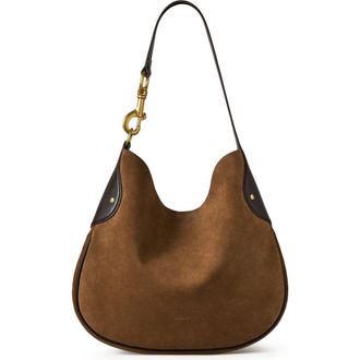 Mulberry Hackney Suede Shoulder Bag in Vintage Oak at Nordstrom