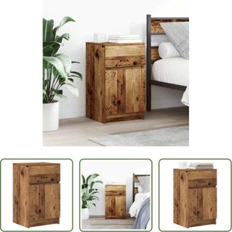 vidaXL Comodino antico - Comodino Legno Antico 39x35x65 cm in Legno Multistrato