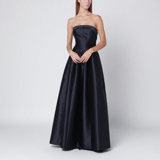 Alberta Ferretti Blue evening dress in silk-blend mikado