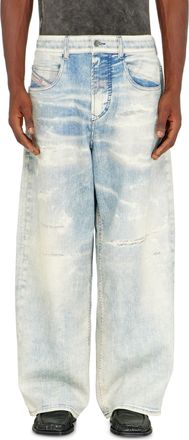 Diesel Relaxed Regular Waist 2097 D-Enim-M Joggjeans, Light blue, Zip fly