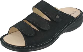 Finn Comfort Hellas Pantolette - Dames - Schoenen - Zwart - Maat: 42 EU Leer