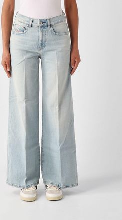 Diesel D-Akemi High-Waisted Wide-Leg Jeans in Stretch Cotton Denim