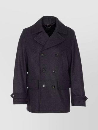 Belstaff double-breasted coat reinforced shoulders