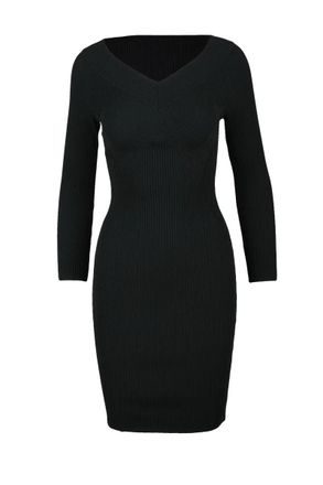 Alberta Ferretti Knit Sheath Dress - Black
