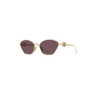 Loewe Sunglasses, female, Yellow, Size: ONE SIZE Metallic Sunglasses Stylish Womens Accessories