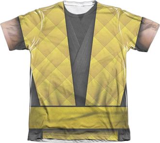 Gildan Mortal Kombat Klassic Scorpion Outfit Adult Poly/Cotton Short Sleeve Tee / T-Shirt